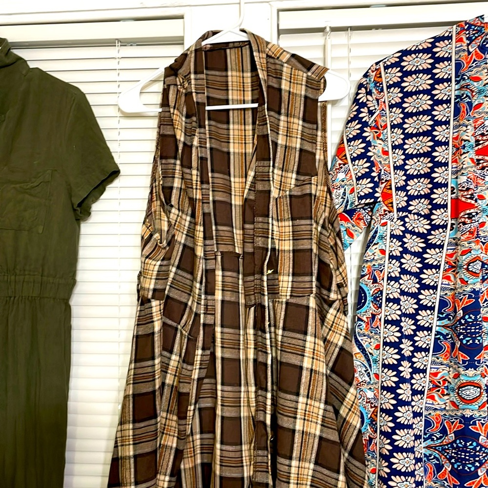 Flowing flannel coveralls